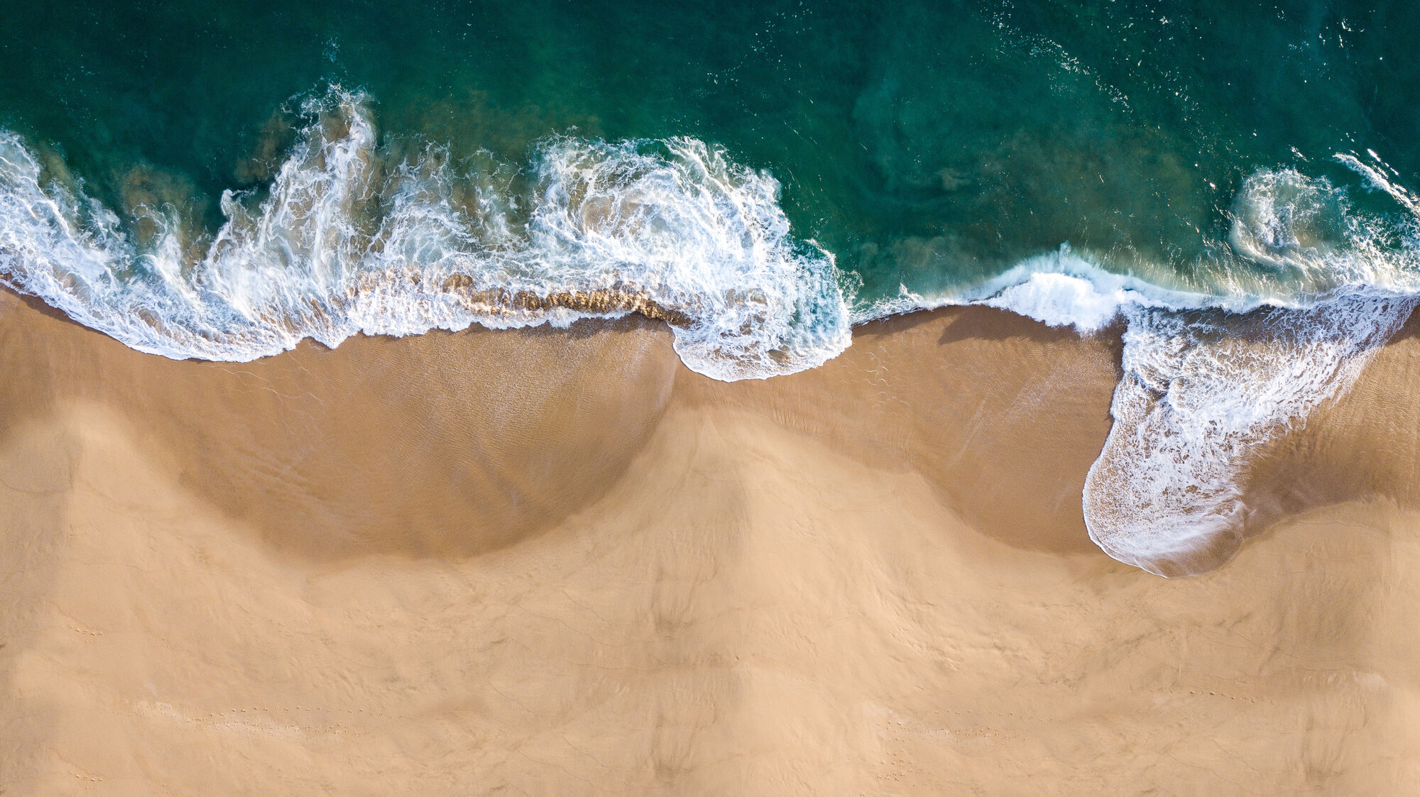 Beach Waves Aerial